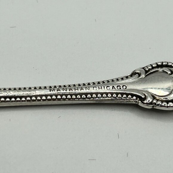 Towle Old Colonial Sterling Silver Bon-Bon Confection Pierced Spoon 4-1/2" - Picture 6 of 8